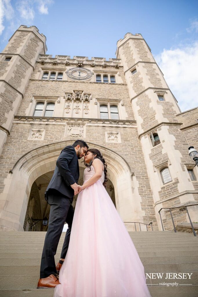 Romantic photo of a couple sharing a kiss