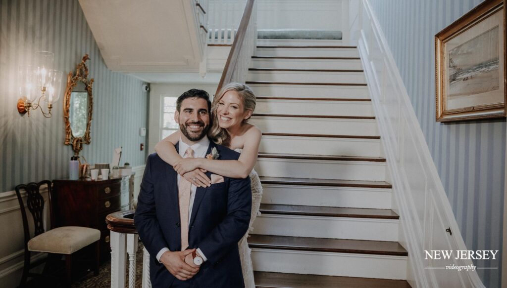 groom and bride having photoshoot at home