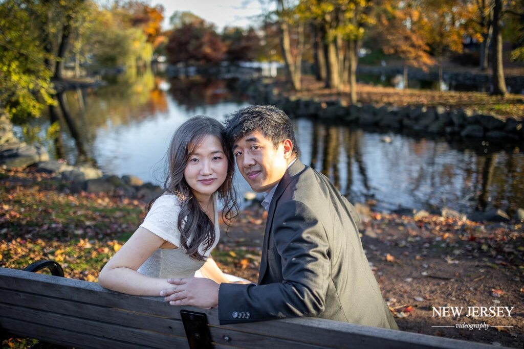 engagement photosession in autumn park
