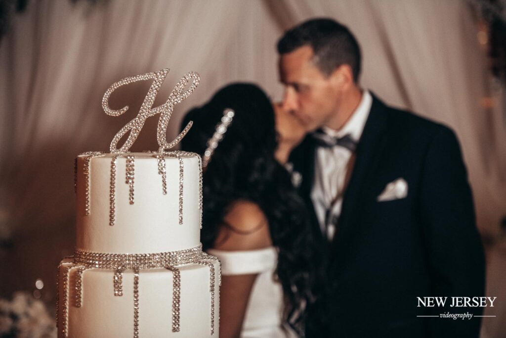 groom and bride kissing Seasons Catering, Township of Washington, NJ