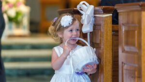 little girl on a wedding