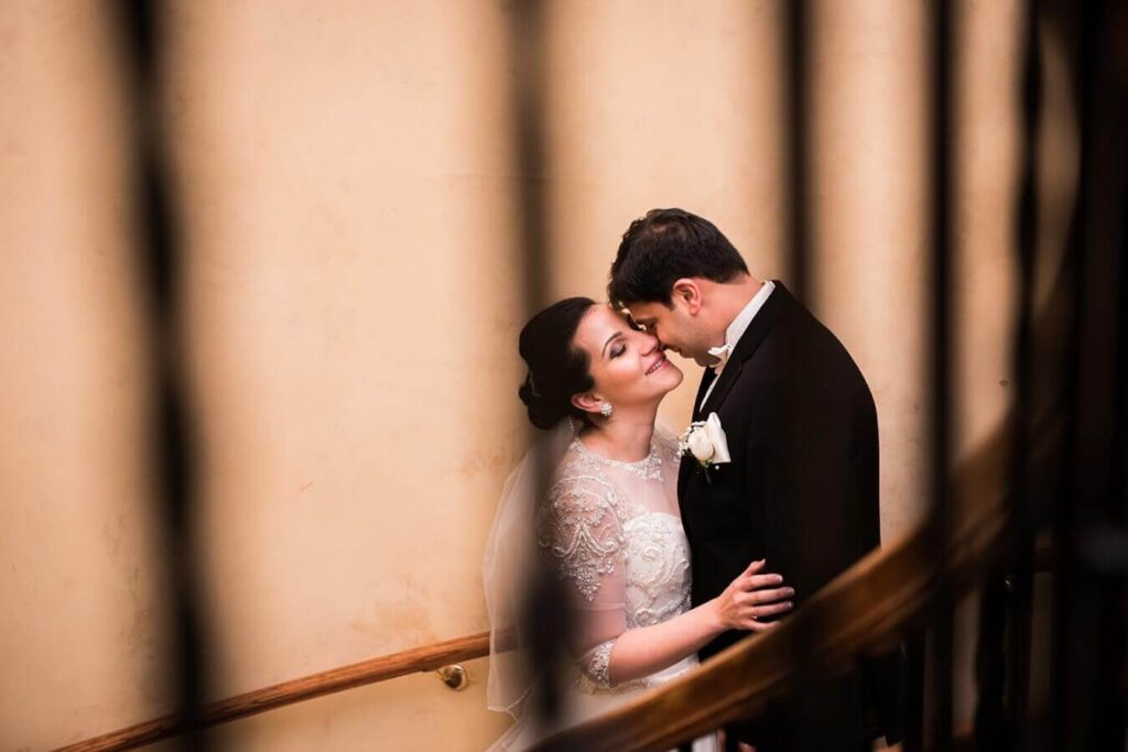 portrait of loving newlyweds