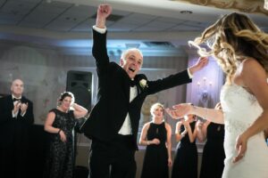 partying guests at the wedding