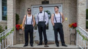 groom with his two friens