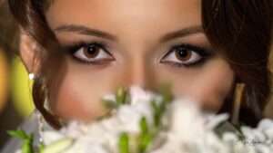photo of bride's eyes
