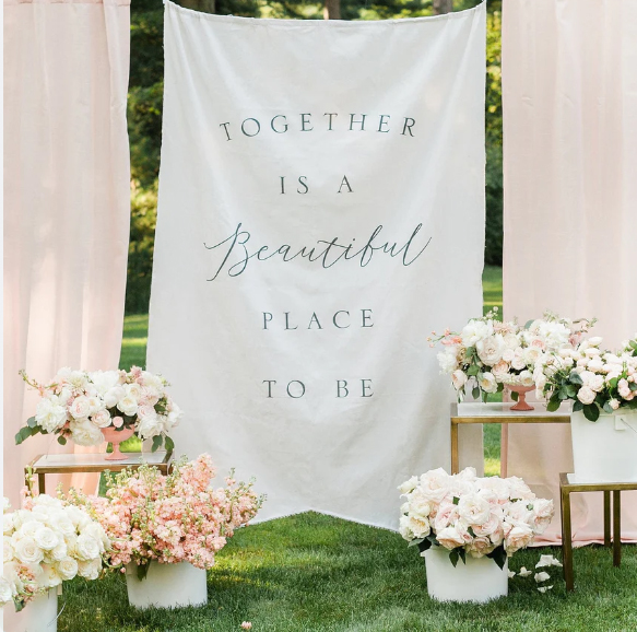 A wedding banner