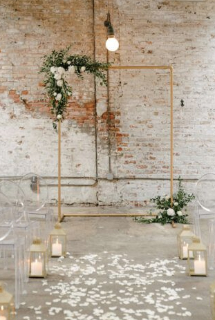 Copper wedding arch