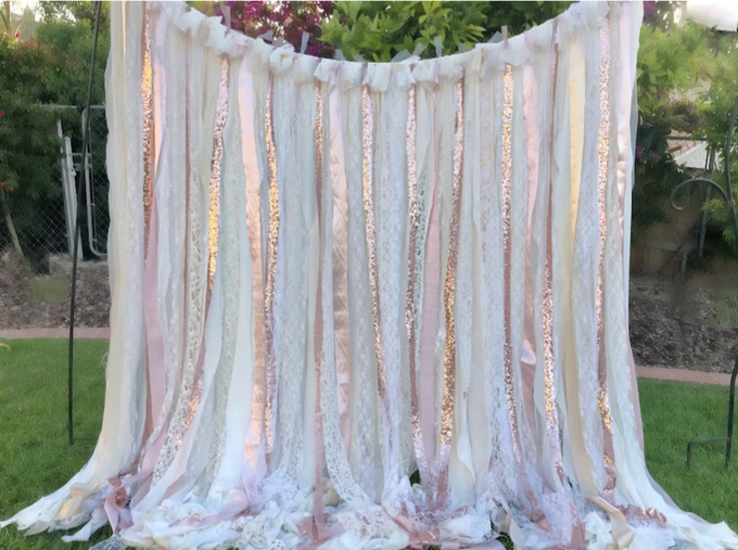 Lace and ribbons photo backdrop