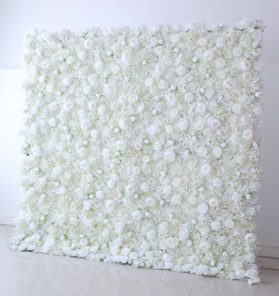White floral backdrop