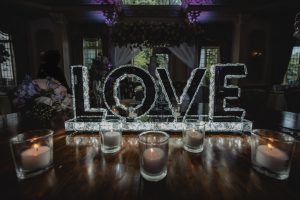 Fountain Backdrop - Pleasantdale Chateau Wedding Photo